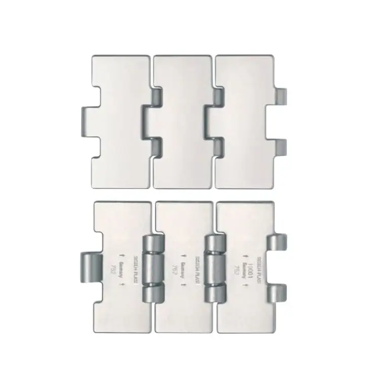 A00001 812-815 Straight Running – Flat Top Plastic and Stainless Steel Slatband Chains