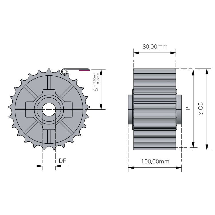 C00003 821 Series Split Molded Drive Sprockets Idler Sprockets IRP 